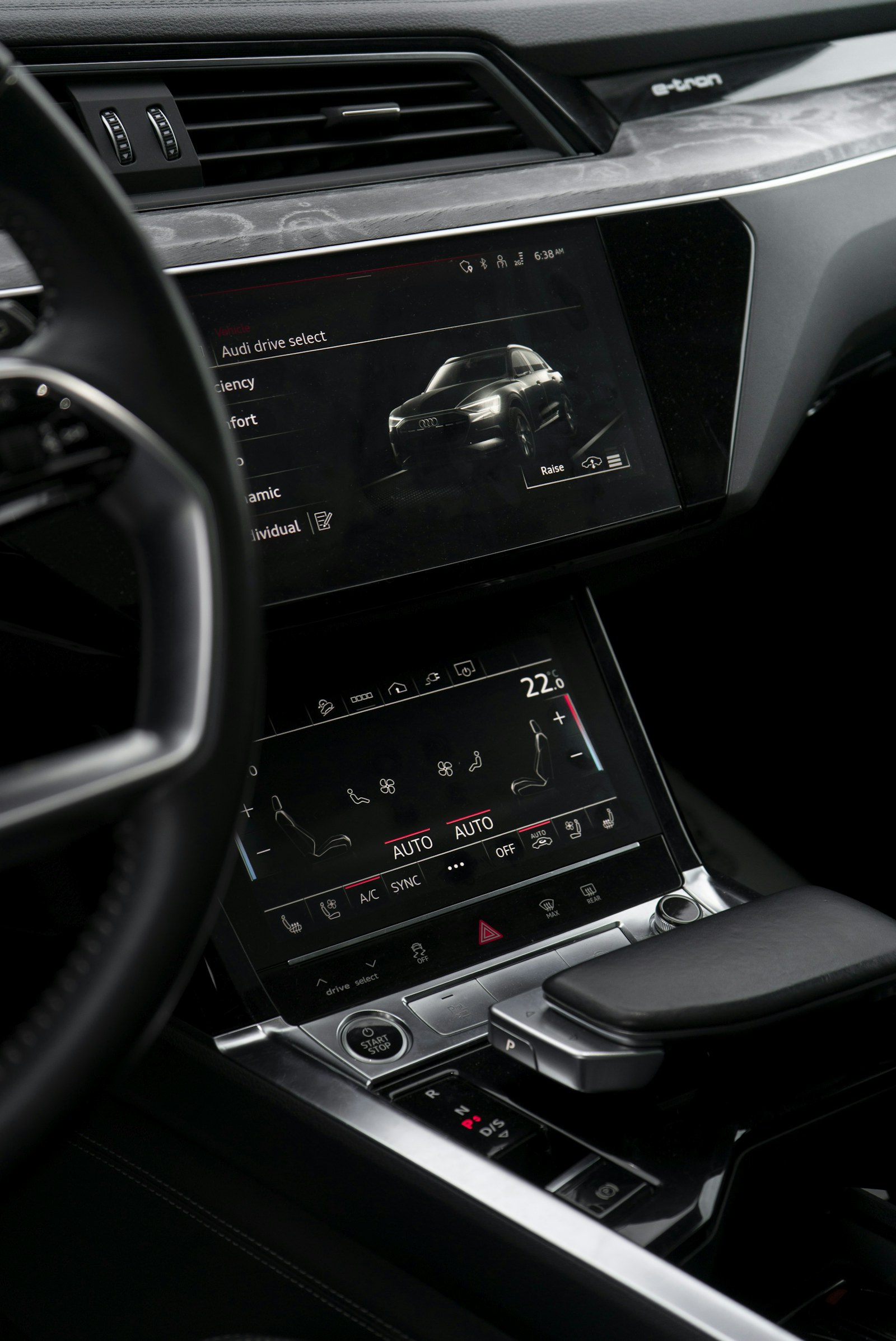 Automotive digital dashboard and vehicle electronics in use