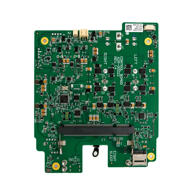 Eight Sleep Pod 3 dual-zone 12 V control board with pump, fan, solenoid, and SOM interfaces