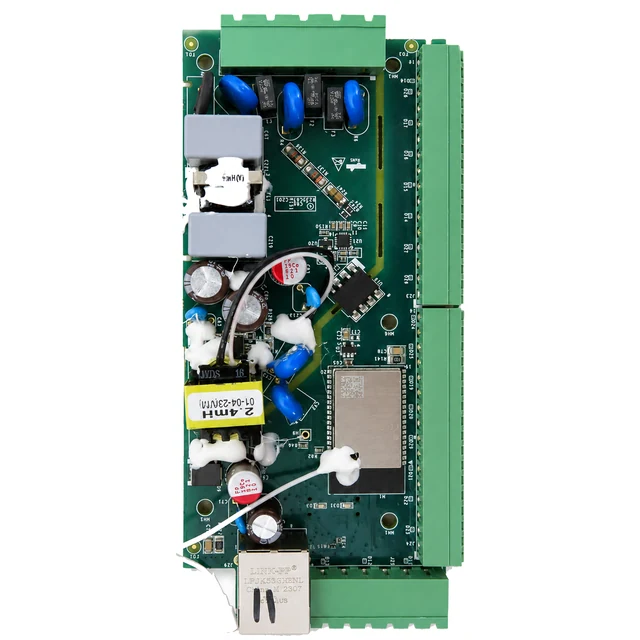 Emporia EMV3A energy monitor mainboard with repeated CT channels and ESP32-WROVER-IE module