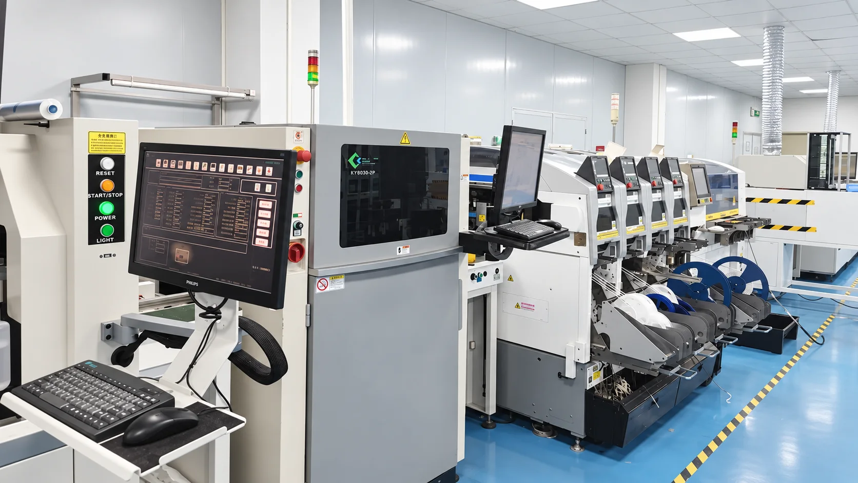 SMT production line with placement equipment