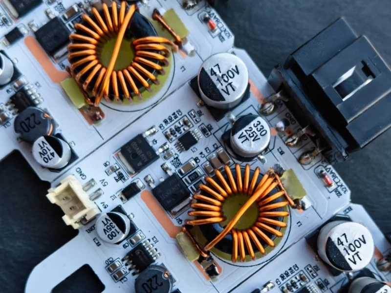 Power conversion control PCBA with inductors