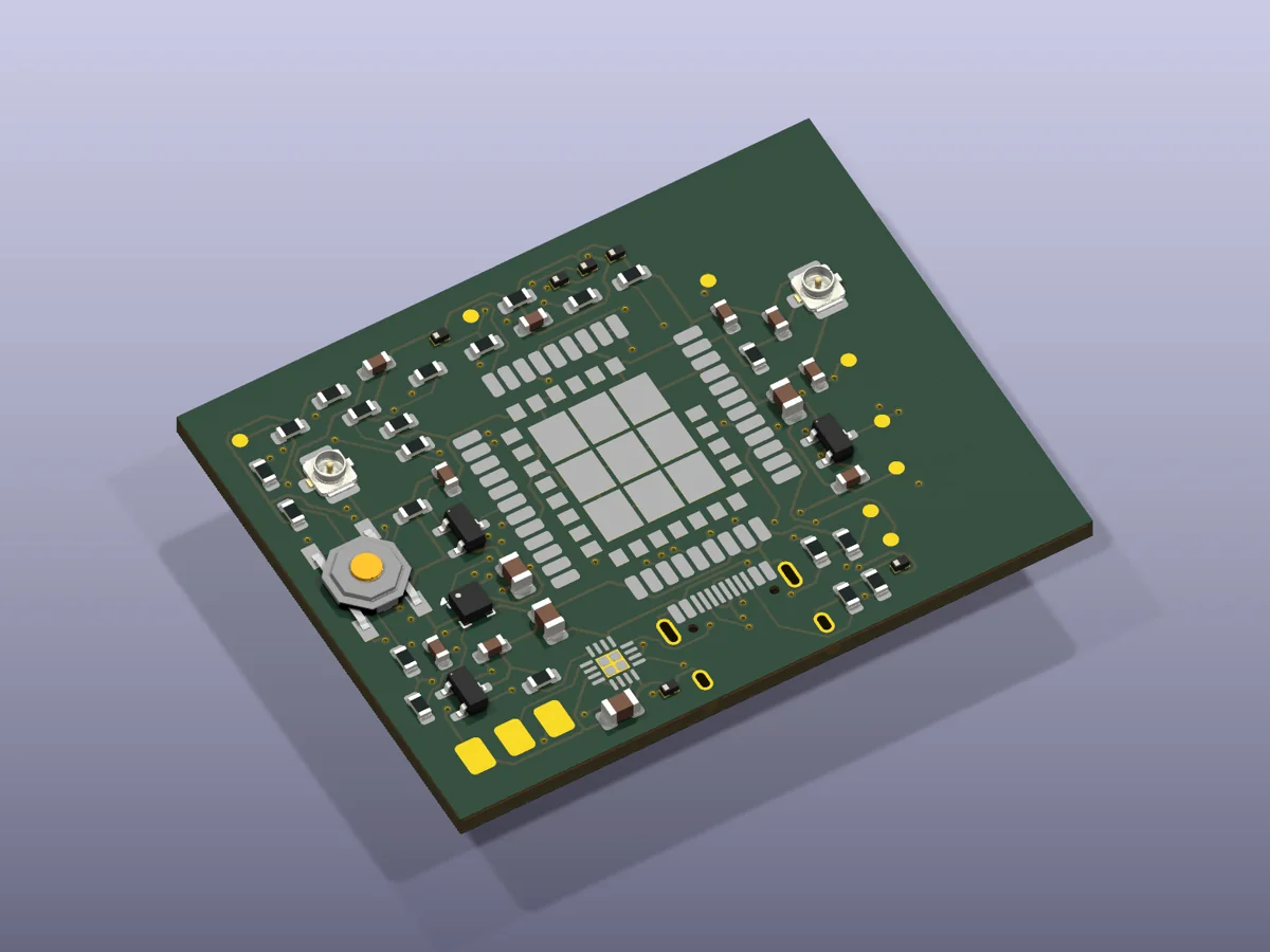 V05 pet tracker PCBA CAD render