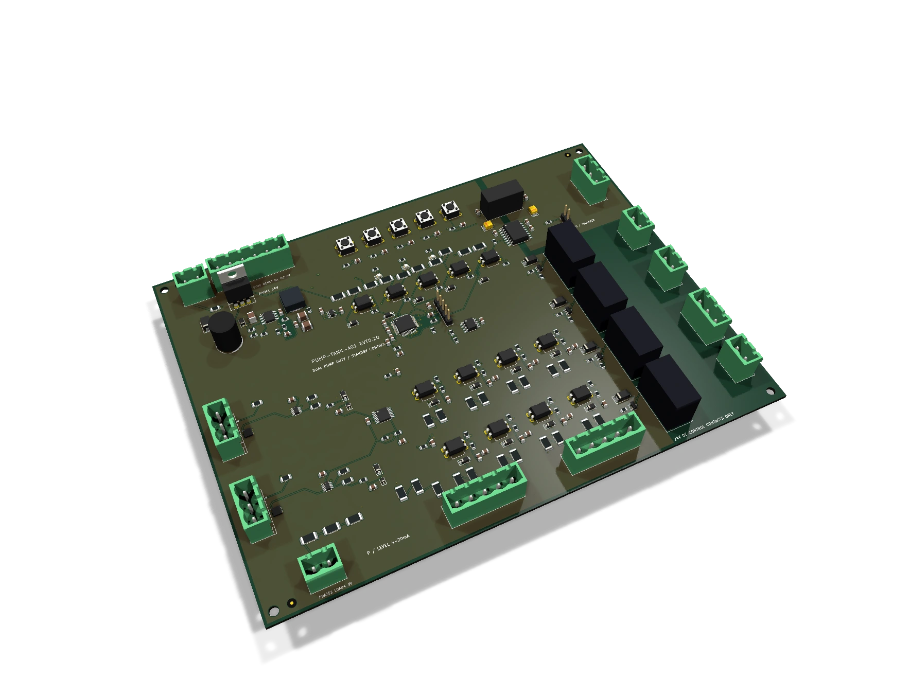Dual-pump water supply controller PCBA