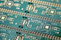 Bare printed circuit boards before component assembly